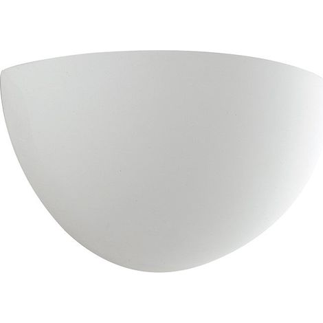 Applique MORITZ in gesso bianco verniciabile 25 cm.