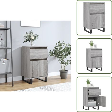 Aparador gris - vidaXL Aparador madera de ingeniería gris Sonoma 40x35x70 cm - Madera de ingeniería