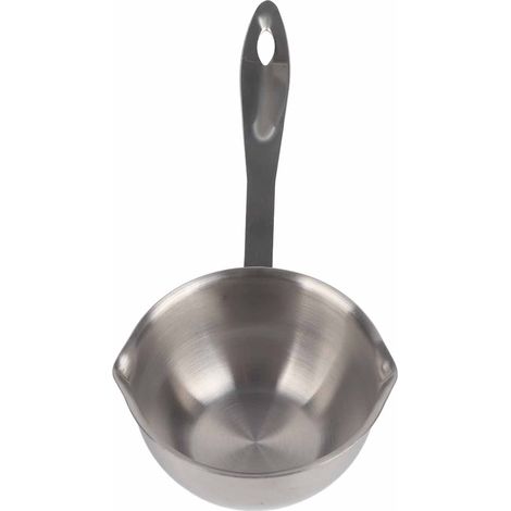 Chauffe-Beurre Pot Tout en un Fond Plat à Induction Mini Marmite à Beurre en Acier Inoxydable Pot à Lait Petite Casserole Fond à Induction (150ML)