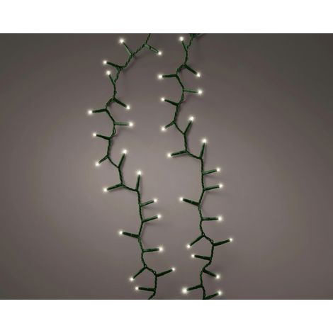 Lichterkette LED Kompakt Blinkend Außen Weiß Warm Kabel Grün 21m