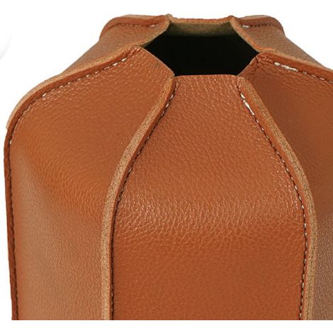 Funda protectora de piel sintética para bombonas de gas planas, funda robusta de piel sintética para camping, dimensiones 11,5 x 14,5 cm, funda para bombonas de gas para uso exterior, material durader (1/4)