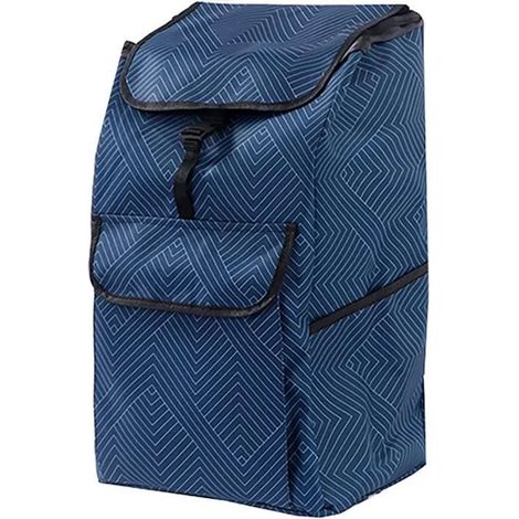 Sac courses, sac courses 45L avec poche de remplacement chariot, pour courses, supermarché, bleu