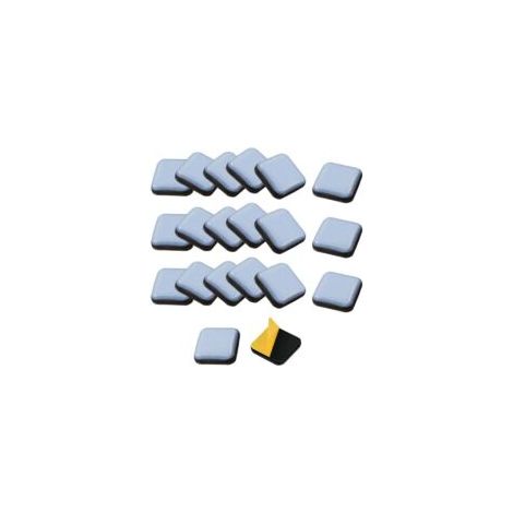 20 deslizadores autoadhesivos para muebles, deslizadores cuadrados de teflón para muebles, deslizadores de teflón de 25 mm para sillas, sofás, escritorios, mesas y sillones - Crezuo (1/4)