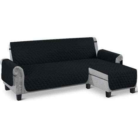 Wasserdichter und rutschfester Sofabezug – ideal für Haushalte mit Haustieren – schwarz, 290 cm breit, 177 cm lang (1/5)