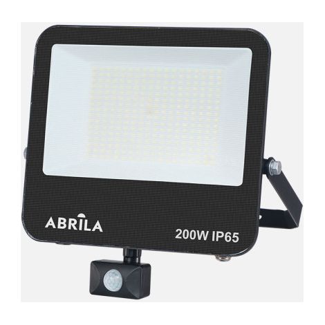 Proyector C/sensor Boiro 200w 6500k Negro 20000lm  Led Smd Ip65 Orientable 32x29x6,5cm