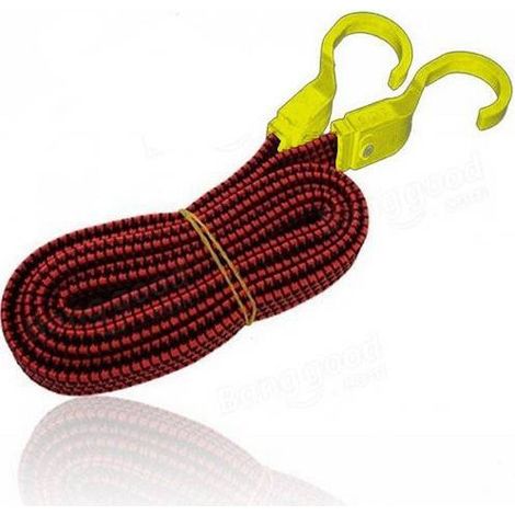 Trade Shop - Corda Elastica Con Ganci Per Bici Moto Auto Da 1.5m X 1,6cm Imbragatura Bagagli - (1/2)