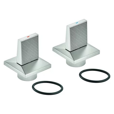 GROHE Paire de poignées 101333 Allure Brilliant, supersteel, 101333DC00