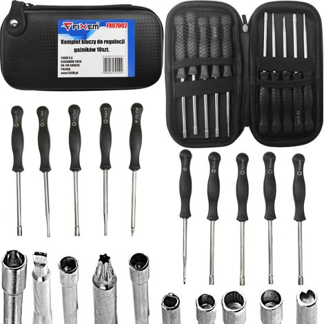 Schraubendreher-Vergaserschlüssel-Koffer-Set