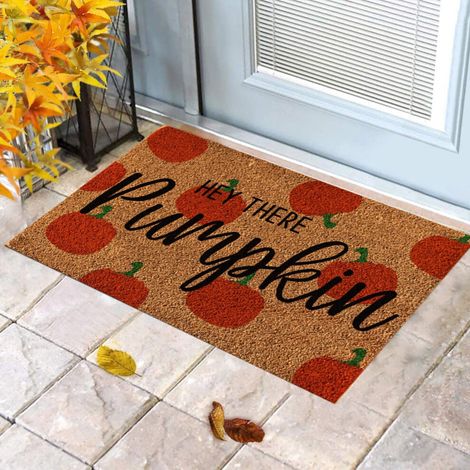 Tapis de bienvenue décoratif VOSS, paillasson citrouille, tapis de porte, décoration d'automne, paillasson d'automne pour la maison