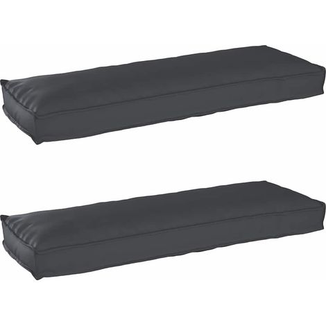 vidaXL Set di Cuscini per Pallet 2 pcs Nero 120 x 40 x 8 cm (1/5)