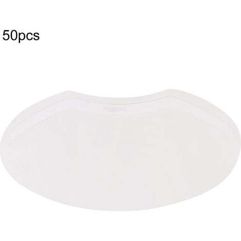 50 pièces Masque de Protection Visage Transparent pour Coiffure Anti-Éclaboussures (1/5)