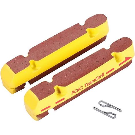 Une paire de plaquettes de frein pour vélo, compatibles avec les jantes en fibre de carbone, les patins de frein pour vélo, les plaquettes de frein à disque en caoutchouc, kit de remplacement de plaqu (1/5)
