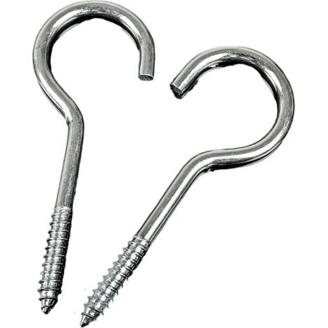 10 crochets plafond - 50,35 mm - acier/zinc - pour plantes (1/5)
