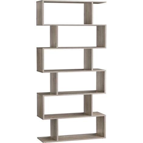 Vasagle – Bibliothèque étagère 6 niveaux en aggloméré grège – Dimensions 24 x 70 x 191,6 cm – Capacité 10 kg par compartiment – Design moderne pour salon, bureau, chambre
