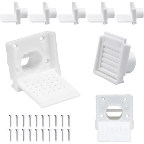 Lot de 8 r��ducteurs d'entr��e de ruche d'abeilles blanches, kit de d��marrage portable pour ruche d'abeilles, r��ducteur d'entr��e en plastique pour ruche d'abeilles, fournitures d'apiculture
