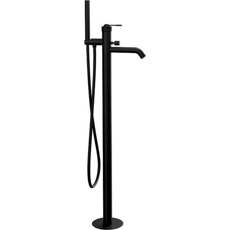 VERSI Mitigeur de baignoire au sol, noir mat (1/4)