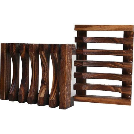 Set mit 2 Seifenboxen aus Holz mit Deckel – Seifenhalter – Ideal für Zuhause, Badezimmer, Reisen und Camping – Tragbare Seifenbox – Reise-Toilettenartikel