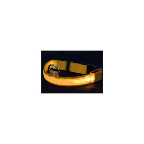 Wiederaufladbares LED-Hundehalsband per USB – Helles und gut sichtbares Leuchthalsband für nächtliche Spaziergänge mit Ihrem Haustier – Crezuo