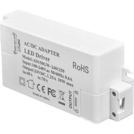 30-W-24-V-DC-1,25-A-LED-Netzteil, Konstantspannungstransformator für professionelle Beleuchtung, AC 100–240 V (1/5)
