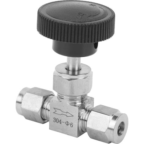 Vanne en acier inoxydable 304 à 2 voies, contrôle de débit à aiguille haute pression pour eau, gaz, pétrole et liquides (1/5)