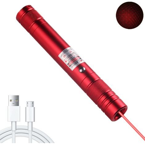 Pointeur Laser Rouge - Portée Longue 500 M En Nuit - Rechargeable USB - Étanche IPX4 - Mode Unique Et Mode Étoile - Jouet Interactif Pour Chats Et Chiens - 1 Pièce (1/5)