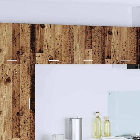 Hängeschrank mit Tür 2 pcs Altes Holz und Weiß 40 x 31 x 40 cm