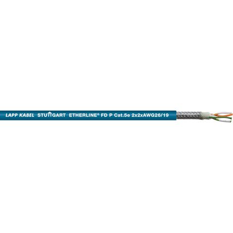 Lapp 10 Meter 2170289 ETHERLINE FD P Cat.5e 2x2x26 AWG 19-drähtig I Datenkabel I Schleppkettenleitung I Ölbeständig I UV-beständig I Kabel für Schleppkette I Profinet I Netzwerkkabel Verlegekabel (1/2)