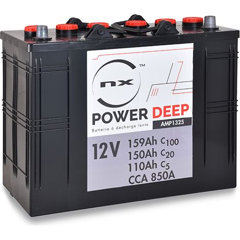 NX - Batterie traction NX Power Deep Cycle DUAL 12V 150Ah Auto (1/2)
