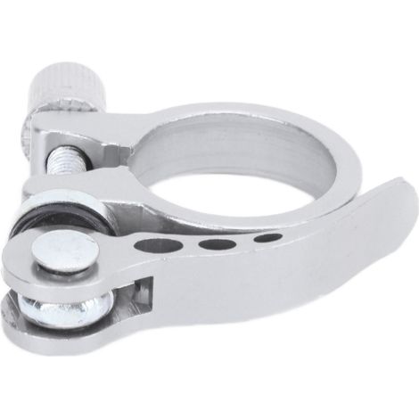 Schnellspann-Sattelklemme aus Aluminiumlegierung für Mountainbikes, 3 cm, silber (1/5)