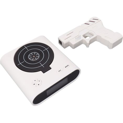 Wecker mit Schießwerkzeug, cooler LED-Anzeige, einstellbaren Alarmen und modernem Zielalarm (5V) (1/5)