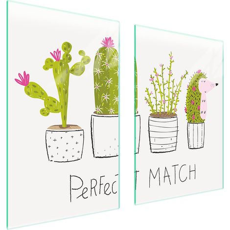 PLACA PROTECTORA DE VIDRIO PARA COCINA 65x52 CACTUS (1/5)
