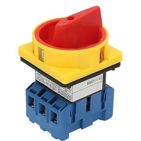 Interrupteur de disjoncteur de charge 40A/63A, tripolaire, à came rotative 2 positions, marche/arrêt (40A)