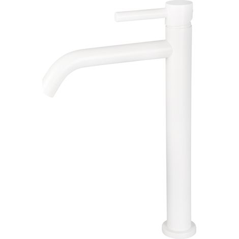 Differnz robinet froid/chaud haut coudé blanc mat (1/5)