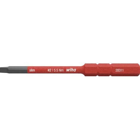 Wiha Embout slim electric Quatre pans mâle 2 x 75 mm (35511) (1/2)