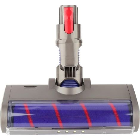 Brosse turbo électrique compatible Dyson V7 V8 V10 V11 – Entraînement direct – Lumières LED pour sols durs et parquets – Nylon tissé doux (1/5)