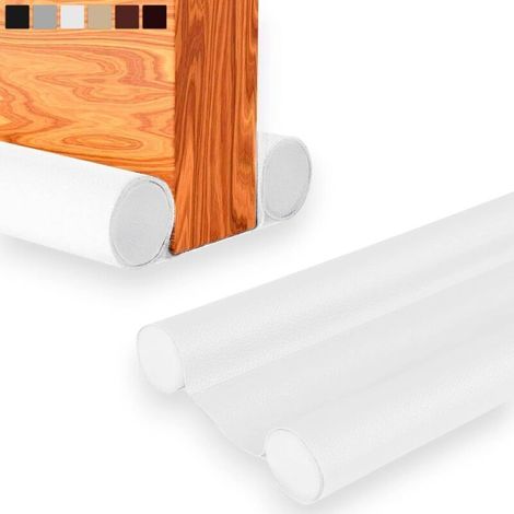 Boudin de Porte Isolant Froid – Bas de Porte Isolant, Anti Courant d'air, Isolation Phonique et Thermique, Coupe-Froid, Joint pour Entrée et Maison, Ajustable jusqu'à 93cm (1, Blanc) (1/4)