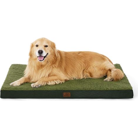 Hundebett orthopädisches L 112 x B 81 x H 8 cm Dunkelgrün (1/5)