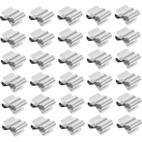 30-teiliges Set aus Metallclips für Solarkabel, Edelstahl-Federklemmen zur Befestigung und zum Kabelmanagement an Photovoltaik-Modulrahmen, schnelle Installation und (1/5)