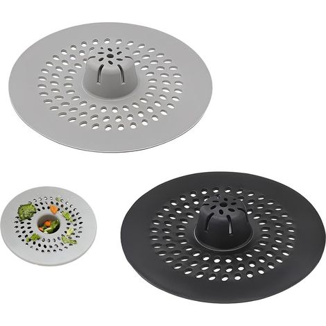 4 Pièces Filtre Cheveux,Silicone,Universel,Baignoire,Douche,Cuisine