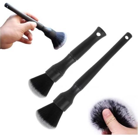 Juego de 2 cepillos de limpieza para coche, cepillo profesional para coches, cepillo para detalles de coches (1/4)