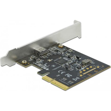 Delock Tarjetas PCI Express x4 a 1 x externo SuperSpeed USB 20 Gbps (USB 3.2 Gen 2x2) USB Type-Câ¢ hembra (1/4)
