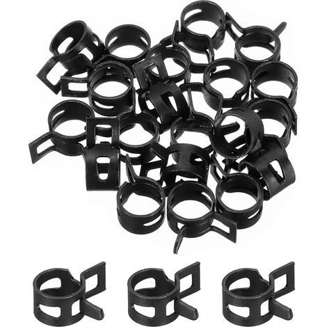 20 Pcs Colliers De Serrage Pour Tuyau De Carburant 10mm Noir (1/5)
