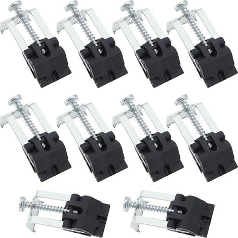 10 clips para fregadero empotrados - Kit de fijación resistente para fregaderos de cocina/lavadero - Ángulo ajustable, fácil instalación - Acero duradero (universal) (1/5)