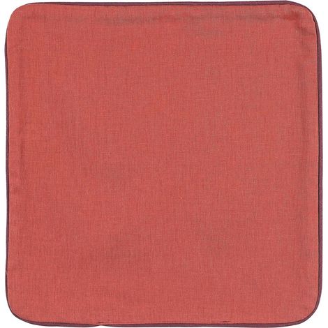 Housse de coussin en poly/lin Rose poudré 40x40 cm (1/2)