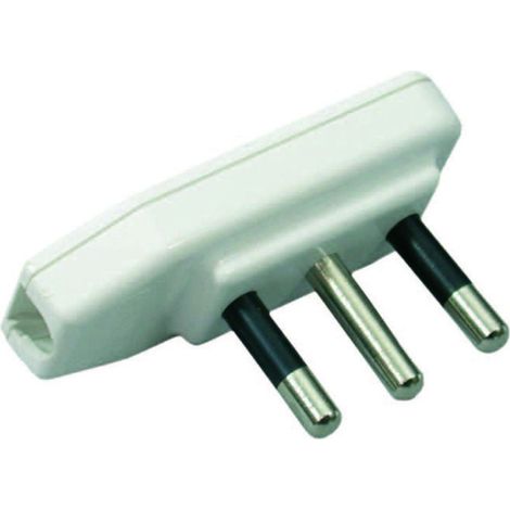 Spina superpiatta 2P+T bianca - 16A - confezione da 25 pz