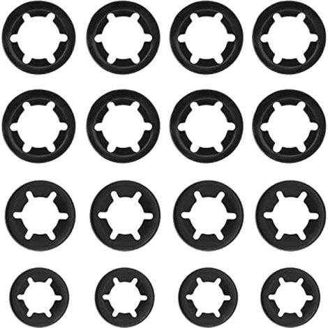 30 pièces Rondelles à denture intérieure compatibles avec tondeuse Mac Allister, rondelles de verrouillage rapide, clips à pousser, fixations 7,5 mm 9,5 mm 10,5 mm