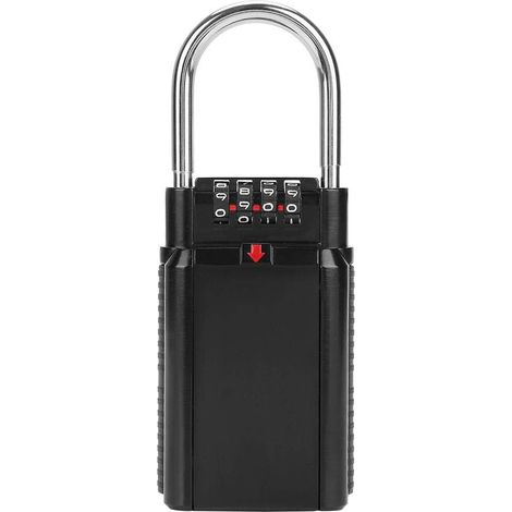 Combinaison Lock Box-Portable Combination Lock Box Key Safe pour Les clés d'atelier de Gymnase de Bureau de Maison(Noir) (1/3)