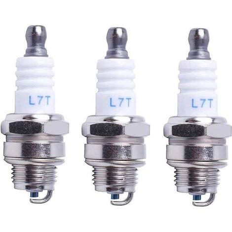 Bujía L7T für motosierra, cortacésped, motor Klein, piezas de repuesto Kompatibel mit Hus-qvarna Rep NGK BPMR7A 4626, equivalente a RCJ6Y Champion Bosch WSR6F, Pack von 3 (1/4)