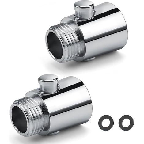 Cabezal de ducha con tapón G1/2 - 2 piezas de ABS - Ahorro de agua - Fácil instalación - Apto para cocina y ducha (1/5)
