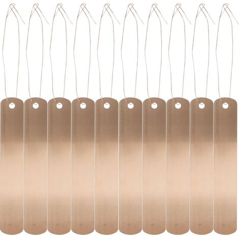 Étiquettes en cuivre pour plantes (10 pièces), étiquettes à suspendre aux arbres, en métal, pour jardin.